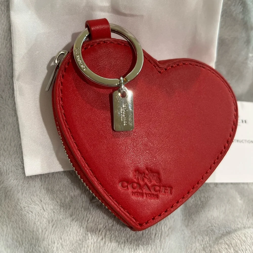 COACH leather Coin Purse and key holder or bag charm - Picture 5 of 7